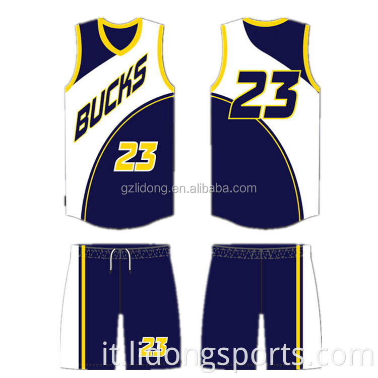 Uniforme da basket camo Basketball Jersey Uniform Design Colore Blue Basketball Jersey Uniform Design